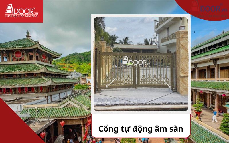 Cổng âm sàn - Cửa cổng tự động Châu Đốc