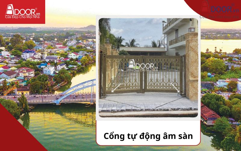 Cổng âm sàn - Cửa cổng tự động Biên Hòa