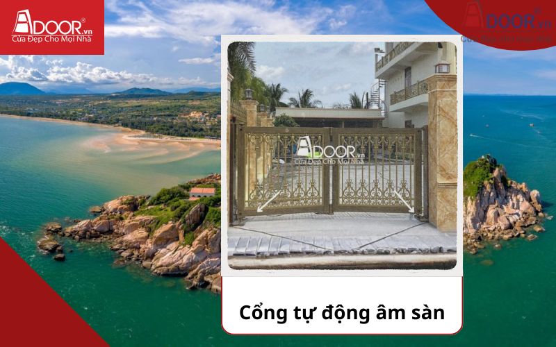 Cổng âm sàn - Cửa cổng tự động Bình Thuận