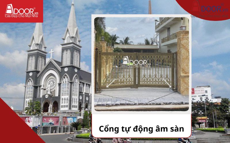 Cổng âm sàn - Cửa cổng tự động Thủ Dầu Một