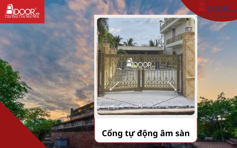 Cổng âm sàn - Cửa cổng tự động Nam Định