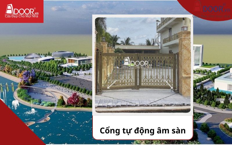 Cổng âm sàn - Cửa cổng tự động Phổ Yên Cổng âm sàn - Cửa cổng tự động Phổ Yên
