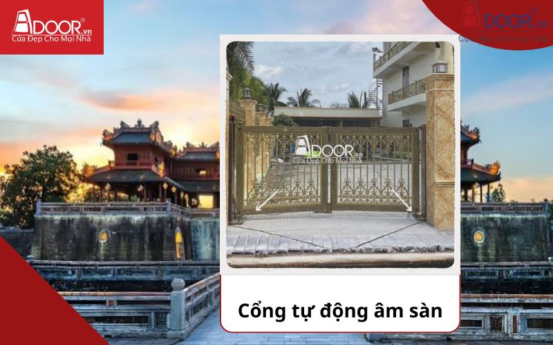 Cổng âm sàn - Cửa cổng tự động Huế