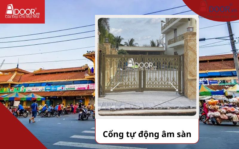 Cổng âm sàn - Cửa cổng tự động Quận 6