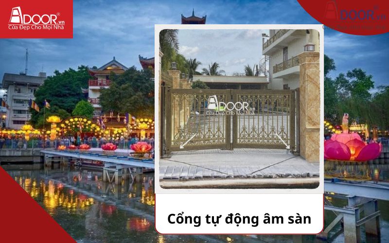 Cổng âm sàn - Cửa cổng tự động Phú Nhuận