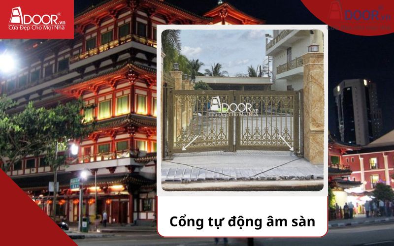 Cổng âm sàn - Cửa cổng tự động Quận 5