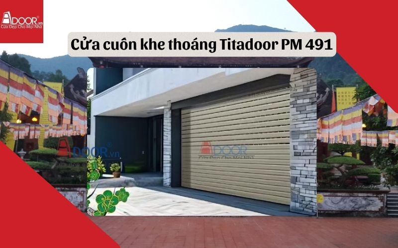 Cửa cuốn khe thoáng Móng Cái Titadoor PM 491