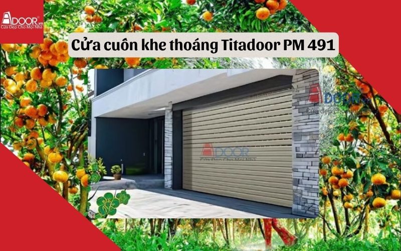 cửa cuốn khe thoáng Tiền Giang Titadoor PM 491