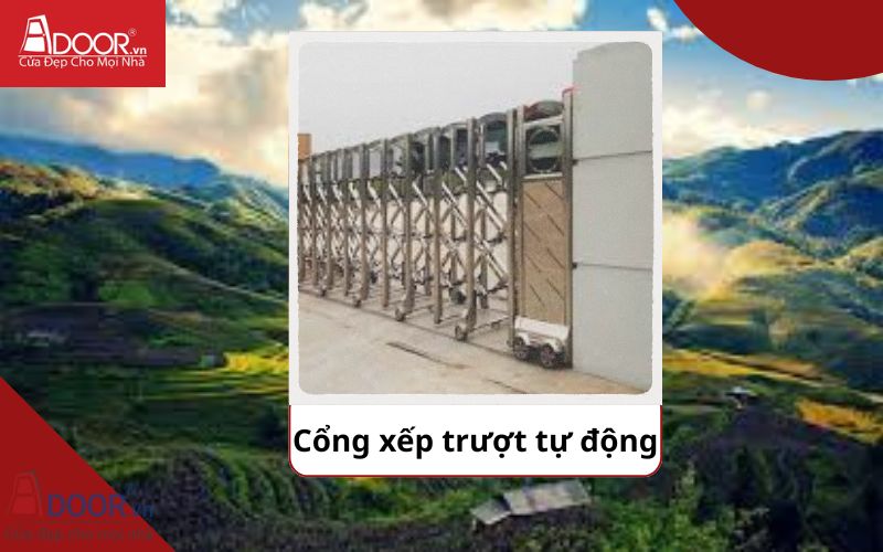 Cổng xếp - Cửa cổng tự động Lào Cai