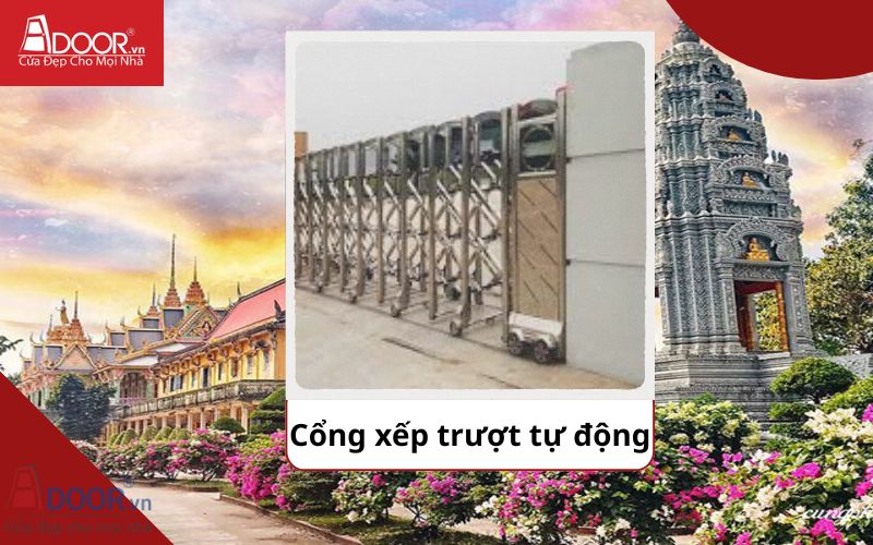 Cổng xếp - Cửa cổng tự động Sóc Trăng