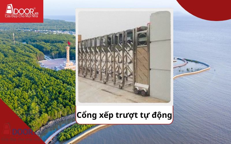 Cổng xếp - Cửa cổng tự động Cà Mau