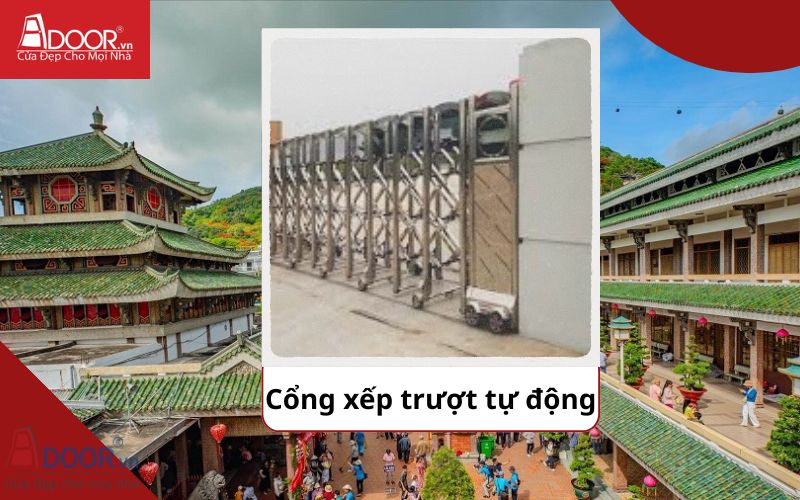 Cổng xếp - Cửa cổng tự động Châu Đốc