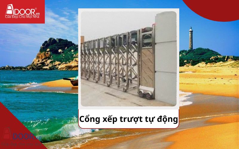 Cổng xếp - Cửa cổng tự động Phan Thiết