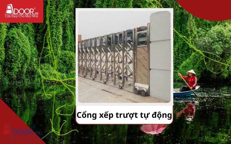 Cổng xếp - Cửa cổng tự động Long An
