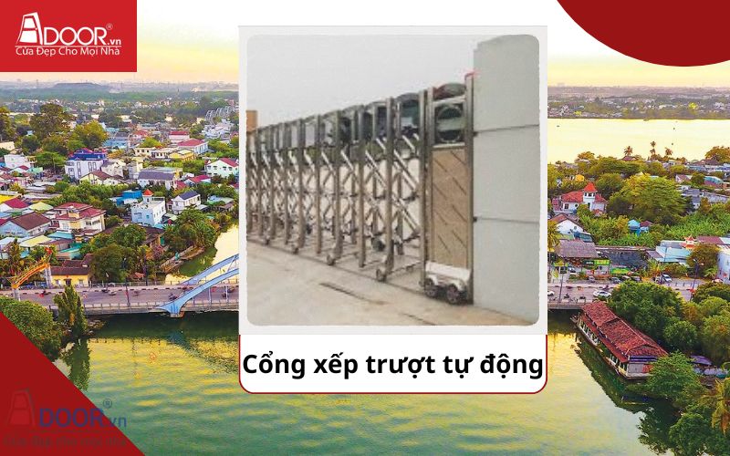 Cổng xếp - Cửa cổng tự động Biên Hòa