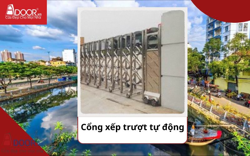 Cổng xếp - Cửa cổng tự động Quận 8
