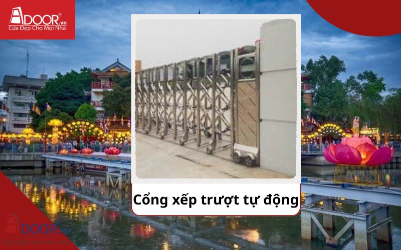 Cổng xếp trượt - Cửa cổng tự động Phú Nhuận