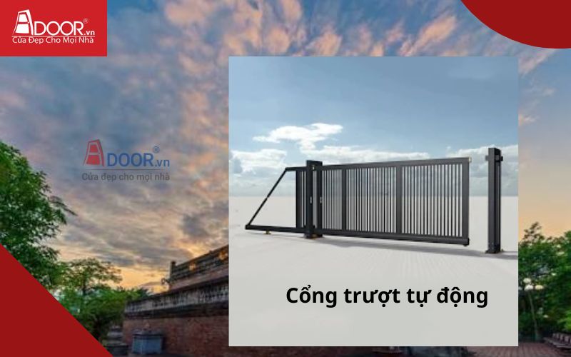 Cổng trượt ngang - Cửa cổng tự động Nam Định