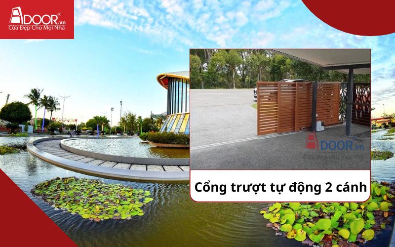 Cổng trượt tự động 2 cánh - Cửa cổng tự động Bạc Liêu