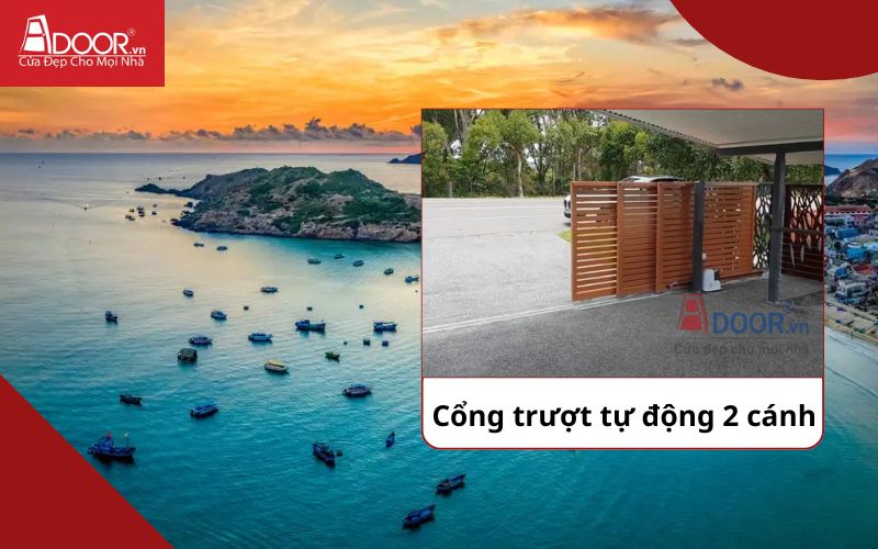 Cổng trượt 2 cánh - Cửa cổng tự động Quy Nhơn Cổng trượt 2 cánh - Cửa cổng tự động Quy Nhơn