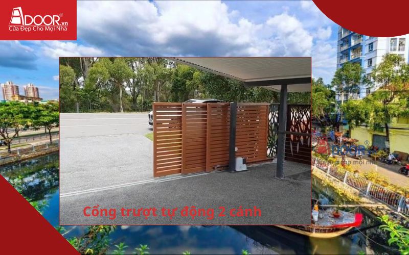 Cổng trượt 2 cánh - Cửa cổng tự động Quận 8