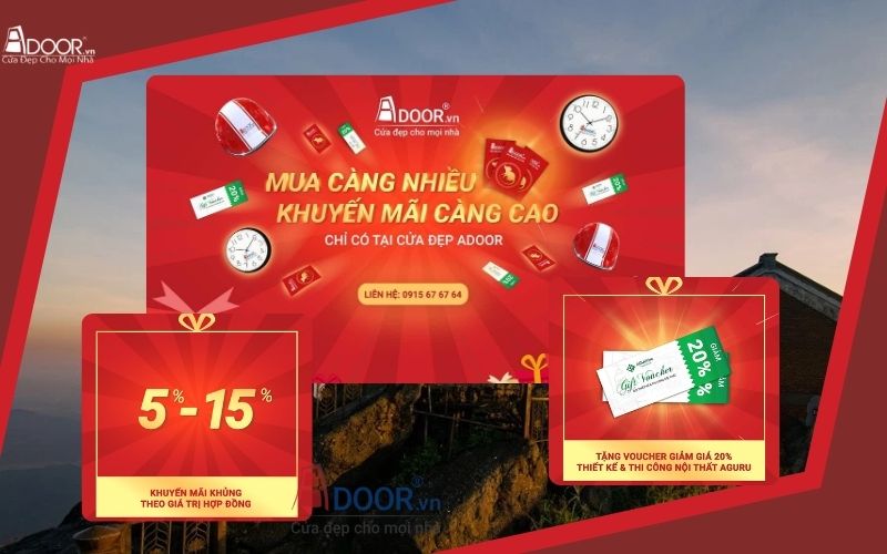 chương trình khuyến mãi cửa cuốn khe thoáng Uông Bí