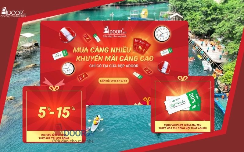 Chính sách khuyến mãi cửa cuốn khe thoáng Dĩ An Adoor