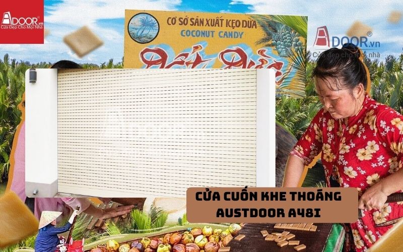 cửa cuốn khe thoáng Bến Tre Austdoor A48i