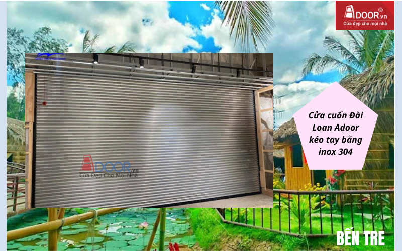 Cửa cuốn Đài Loan kéo tay inox 304 Cửa cuốn Đài Loan Bến Tre