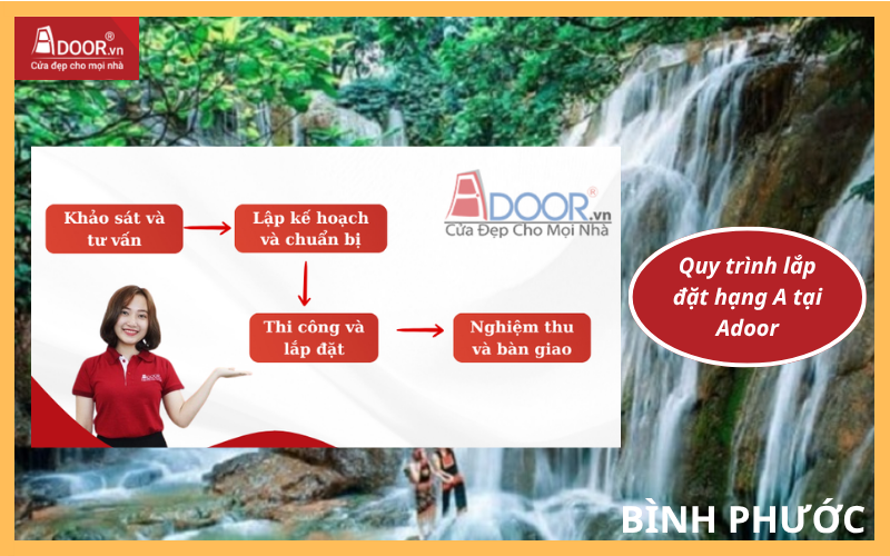 Quy trình lắp đặt hiện đại, chuyên nghiệp tại Adoor cửa cuốn Đài Loan Bình Phước