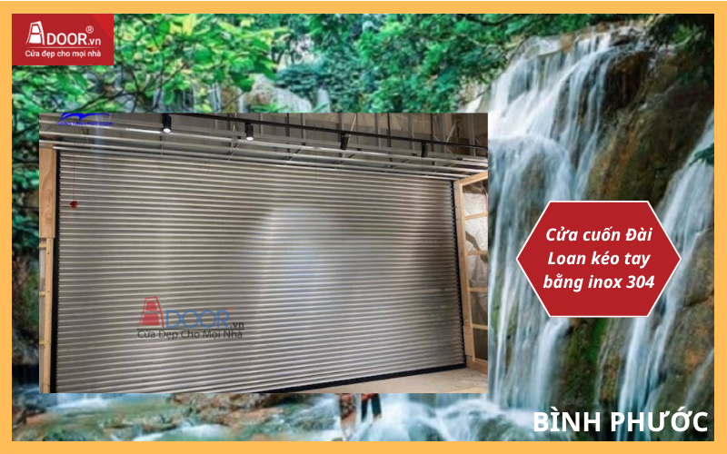 Cửa cuốn Đài Loan kéo tay bằng inox 304 cửa cuốn Đài Loan Bình Phước