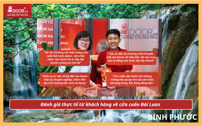 Đánh giá thực tế từ khách hàng về cửa cuốn Đài Loan tại Bình Phước Adoor cửa cuốn Đài Loan Bình Phước