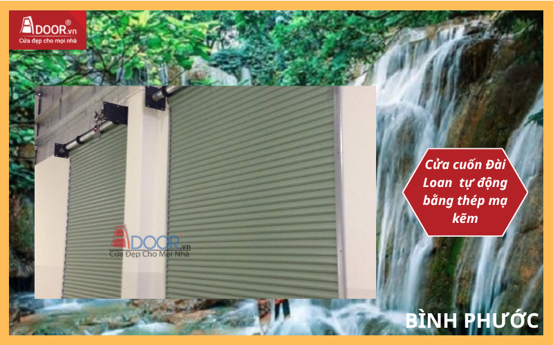 Cửa cuốn Đài Loan Adoor tự động bằng thép mạ kẽm cửa cuốn Đài Loan Bình Phước