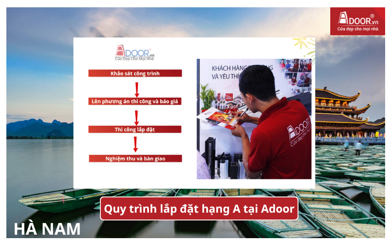 Quy trình lắp đặt chuyên nghiệp, hiện đại tại Adoor cửa cuốn Đài Loan Hà Nam