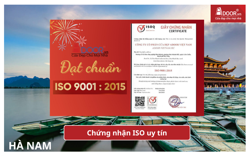Chứng nhận ISO uy tín, đạt chuẩn cửa cuốn Đài Loan Hà Nam