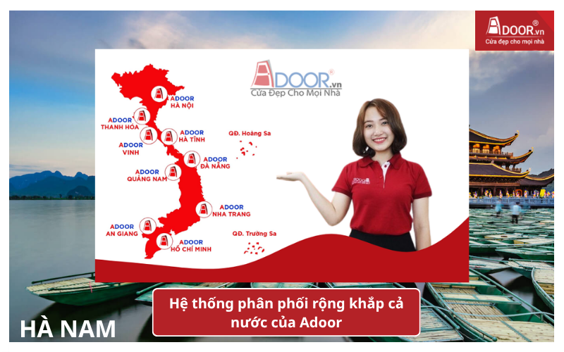 Hệ thống phân phối phủ khắp cả nước của Adoor cửa cuốn Đài Loan Hà Nam