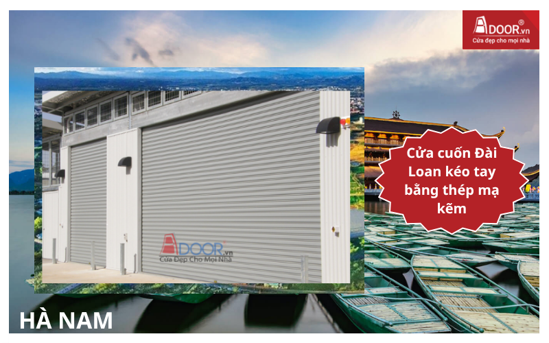 Cửa cuốn Đài Loan kéo tay bằng thép mạ kẽm cửa cuốn Đài Loan Hà Nam