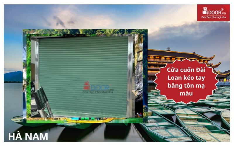 Cửa cuốn Đài Loan Hà Nam kéo tay bằng tôn mạ màu Cửa cuốn Đài Loan Hà Nam kéo tay bằng tôn mạ màu