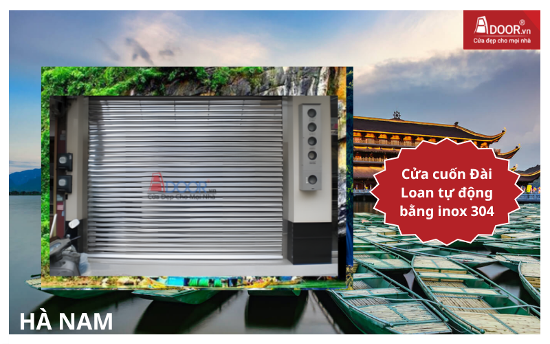 Cửa cuốn Đài Loan Hà Nam tự động bằng inox 304 Cửa cuốn Đài Loan Hà Nam tự động bằng inox 304