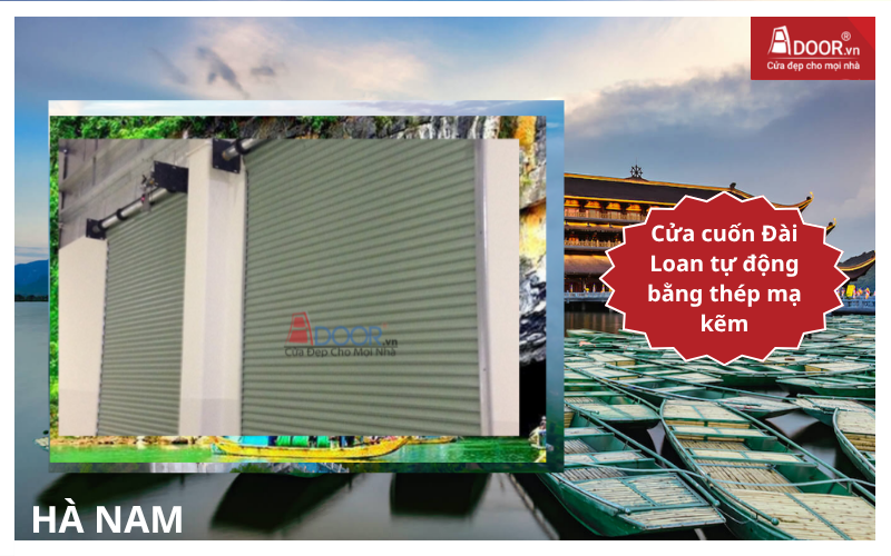 Cửa cuốn Đài Loan Hà Nam tự động bằng thép mạ kẽm Cửa cuốn Đài Loan Hà Nam tự động bằng thép mạ kẽm