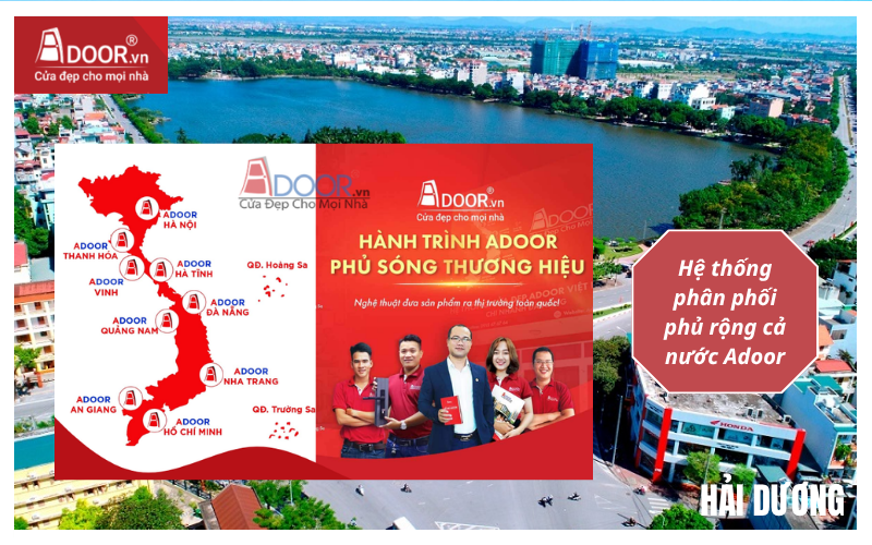 Hệ thống phân phối rộng khắp cả nước của Adoor cửa cuốn Đài Loan Hải Dương