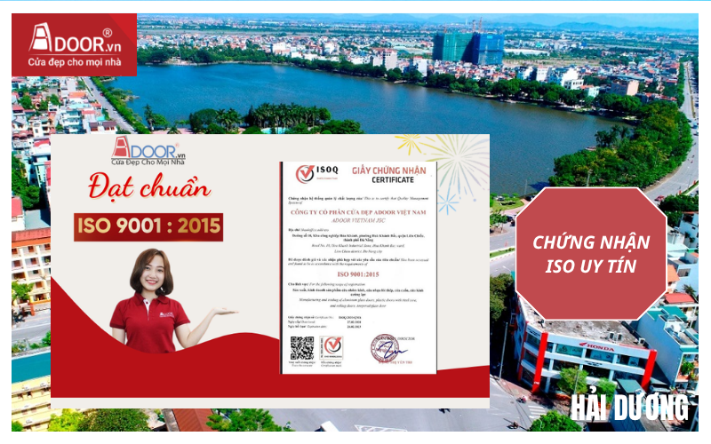 Chứng nhận ISO uy tín, đạt chuẩn cửa cuốn Đài Loan Hải Dương