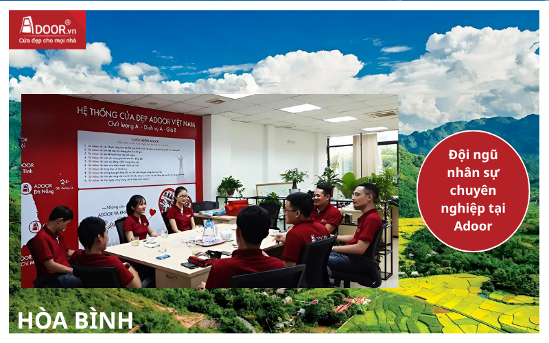 Đội ngũ nhân sự chuyên nghiệp tại Adoor cửa cuốn Đài Loan Hòa Bình