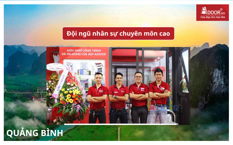 Đội ngũ nhân sự chuyên môn cao của Adoor cửa cuốn Đài Loan Quảng Bình