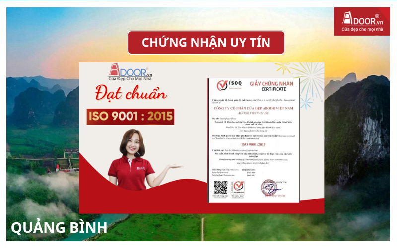 Chứng nhận ISO uy tín, đạt chuẩn cửa cuốn Đài Loan Quảng Bình