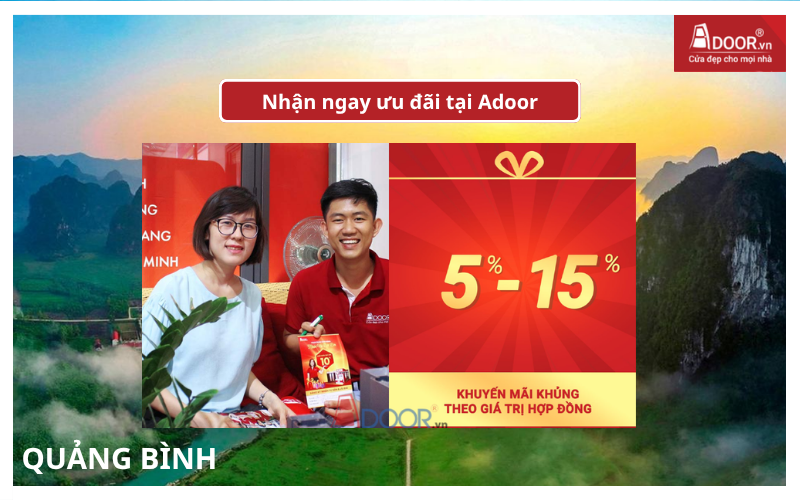 Nhận ngay ưu đãi tại Adoor cửa cuốn Đài Loan Quảng Bình