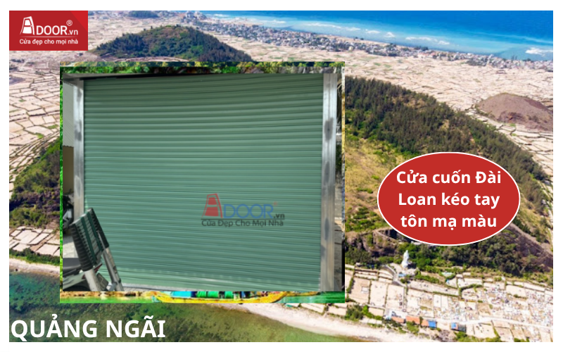 Cửa Cuốn Đài Loan Quảng Ngãi Kéo Tay Bằng Tôn Mạ Màu cửa cuốn Đài Loan Quảng Ngãi