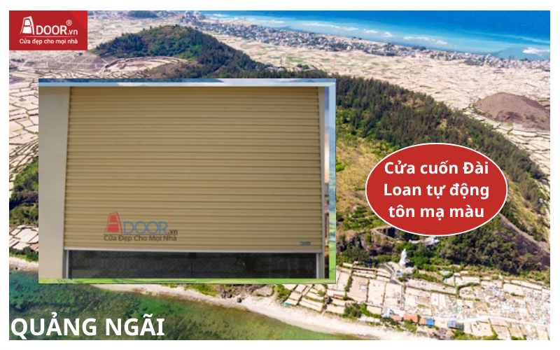 Cửa Cuốn Đài Loan Quảng Ngãi Tự Động Bằng Tôn Mạ Màu Cửa Cuốn Đài Loan Quảng Ngãi Tự Động Bằng Tôn Mạ Màu