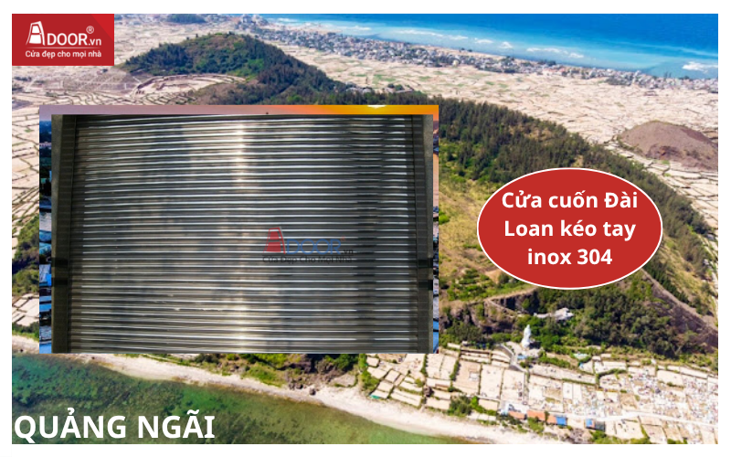 Cửa Cuốn Đài Loan Quảng Ngãi Kéo Tay Bằng Inox 304 Cửa Cuốn Đài Loan Quảng Ngãi Kéo Tay Bằng Inox 304