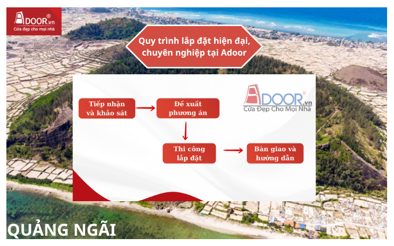 Quy trình lắp đặt hiện đại, chuyên nghiệp tại Adoor cửa cuốn Đài Loan Quảng Ngãi